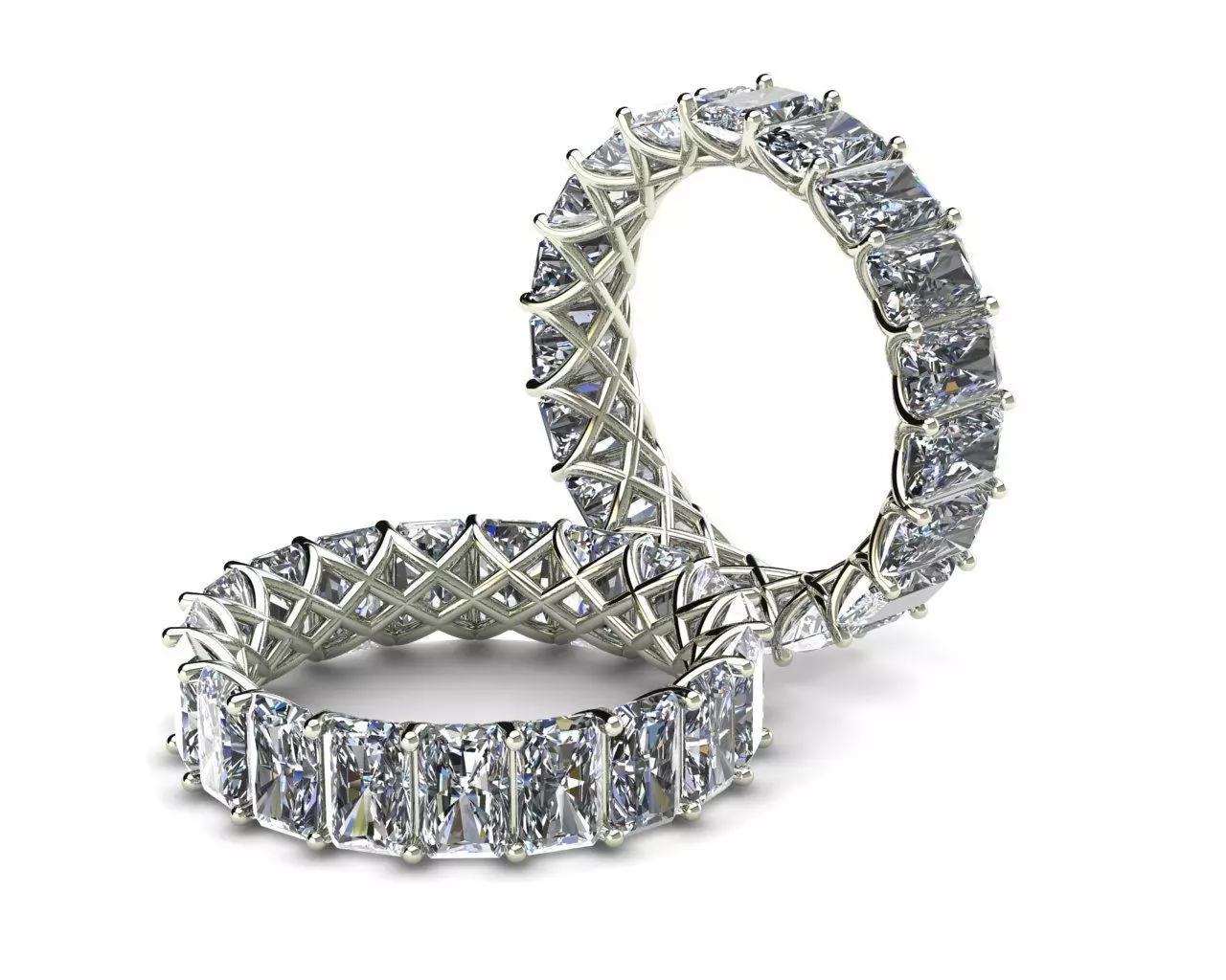 Diamond Eternity Ring 3d model 3D print model_0