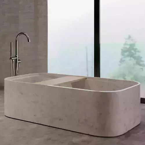 Bathtub modern bathroom with 3D model
