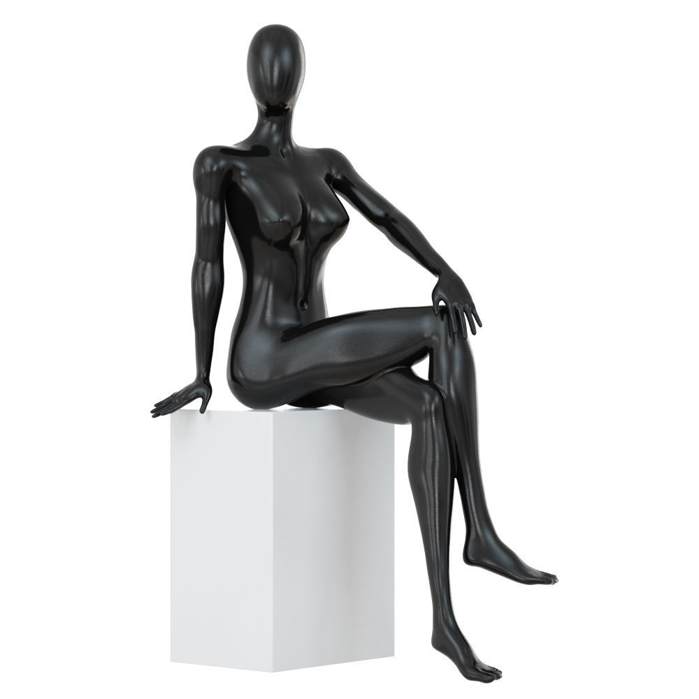 Female seated mannequin 85 3D model_1