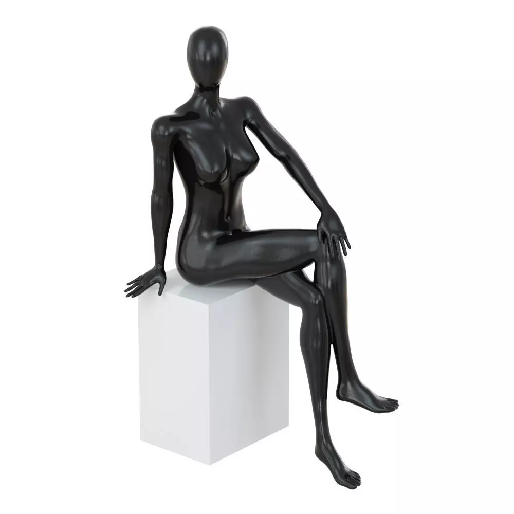 Female seated mannequin 85 3D model_0