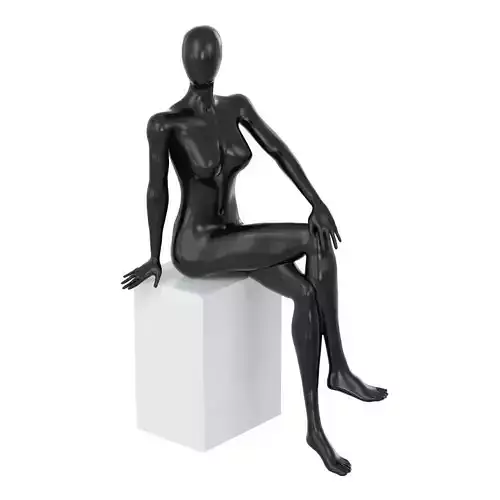 Female seated mannequin 85 3D model