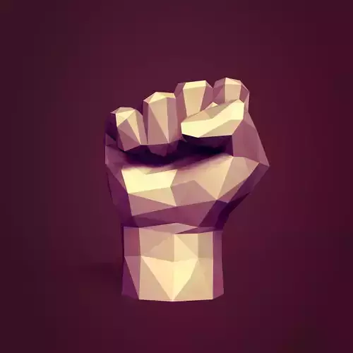 Low Poly Fist Figurine - Ready for 3D Printing 3D print model