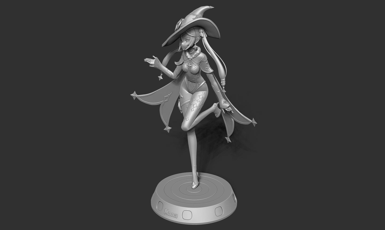 Mona Megistus - Genshin Impact Fanart 3D print model_17