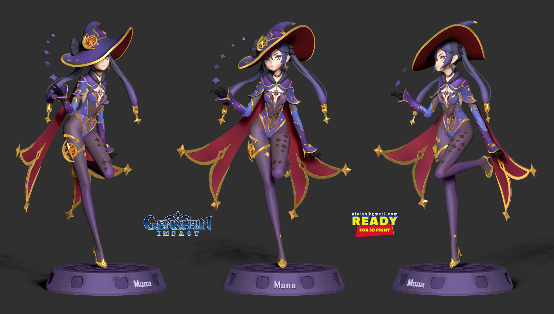 Mona Megistus - Genshin Impact Fanart 3D print model_3