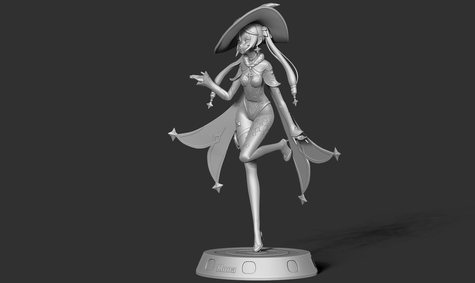 Mona Megistus - Genshin Impact Fanart 3D print model_11