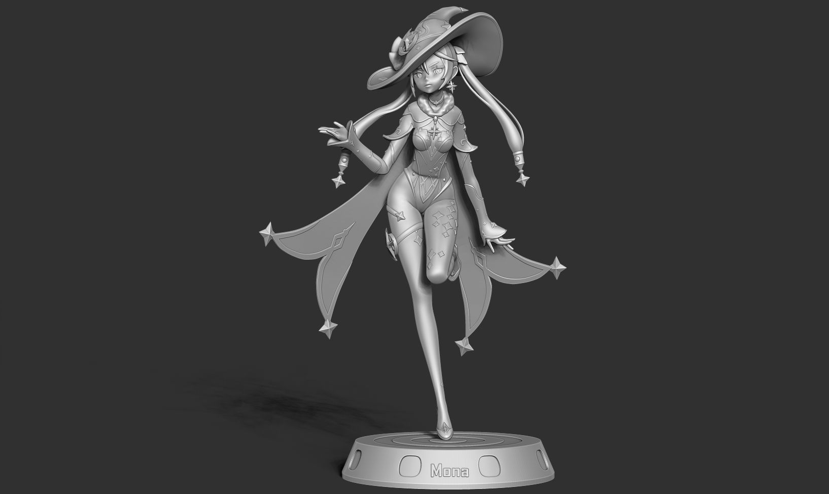 Mona Megistus - Genshin Impact Fanart 3D print model_8