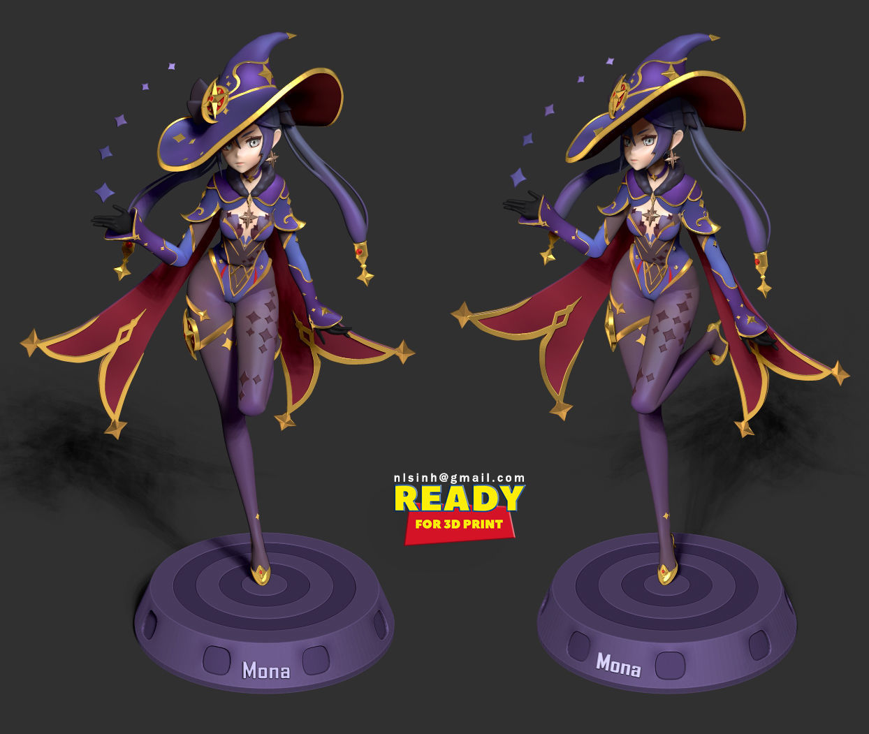 Mona Megistus - Genshin Impact Fanart 3D print model_1
