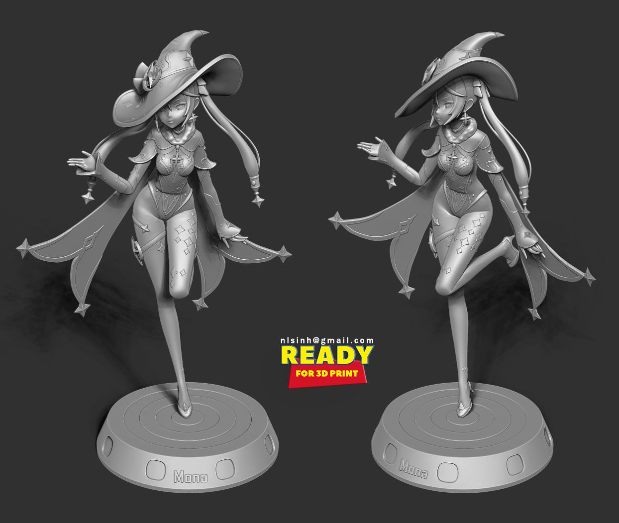 Mona Megistus - Genshin Impact Fanart 3D print model_4