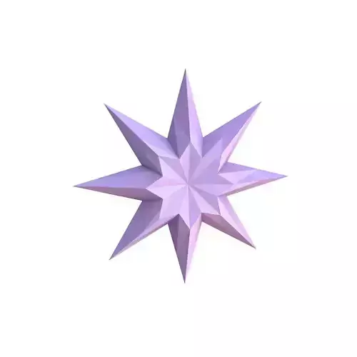 Double lowpoly star 3D print model