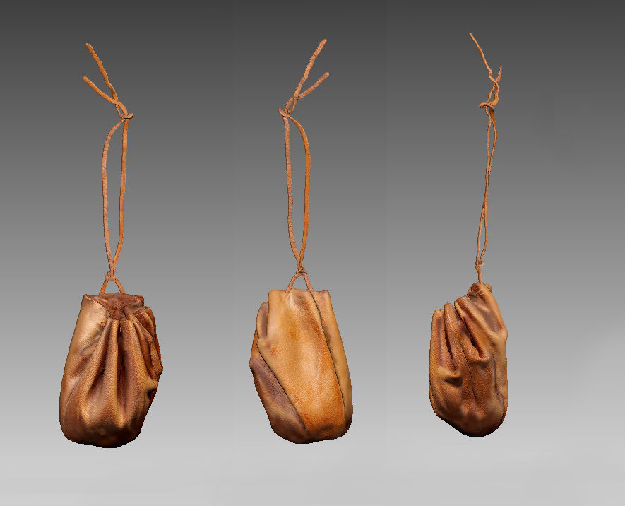 Midieval Wallet 3D scan Low-poly 3D model_13