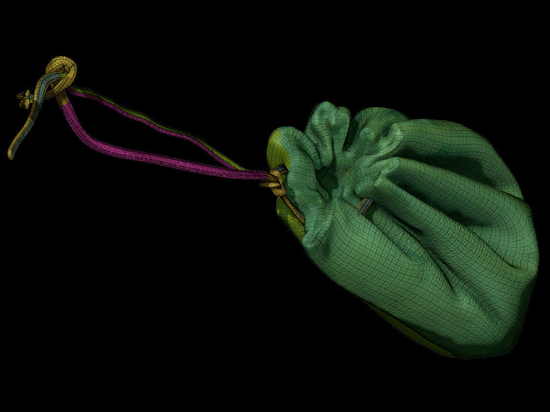 Midieval Wallet 3D scan Low-poly 3D model_17