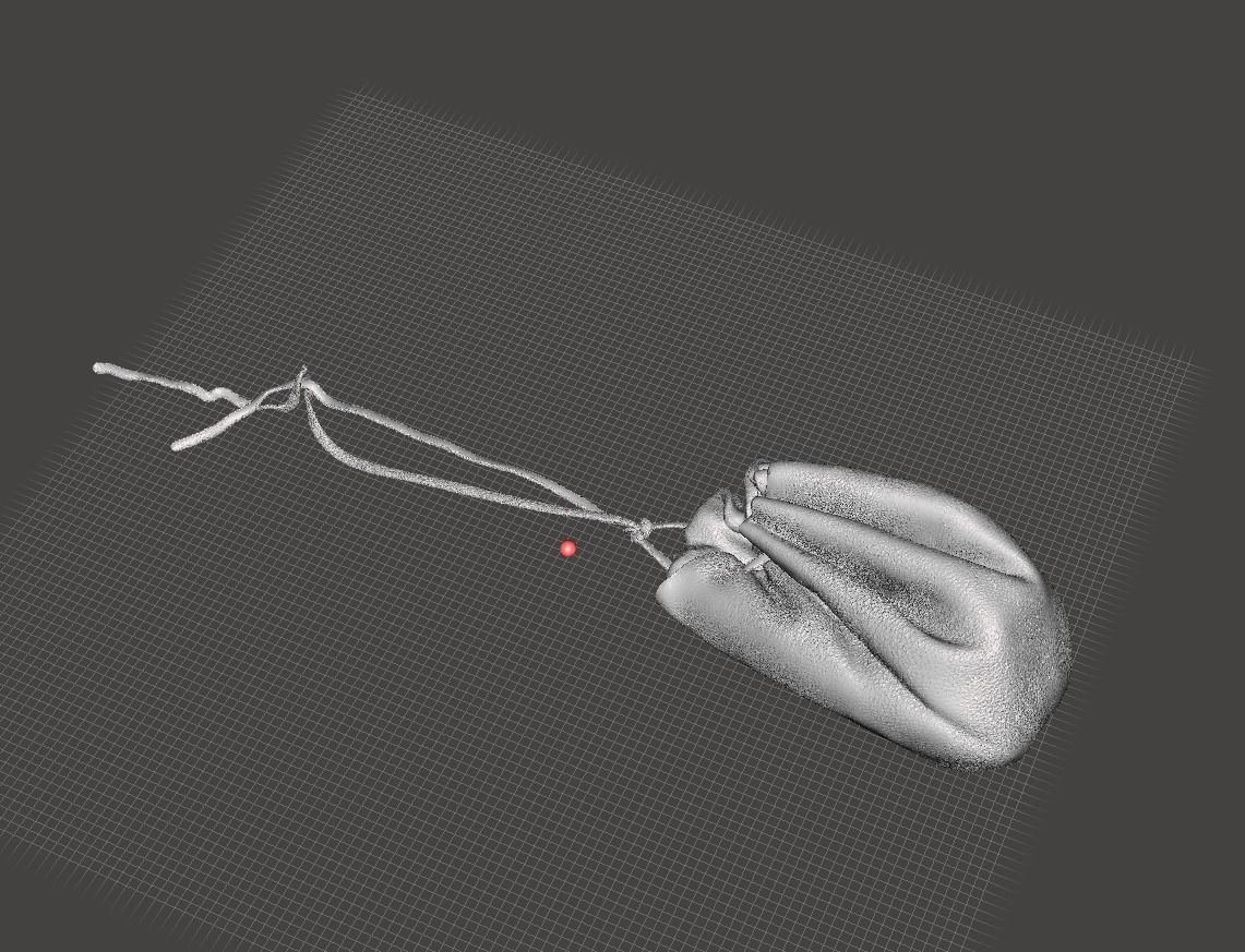 Midieval Wallet 3D scan Low-poly 3D model_16