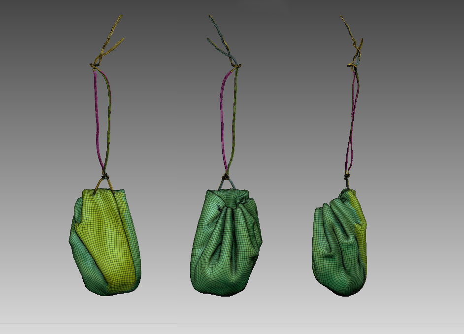 Midieval Wallet 3D scan Low-poly 3D model_14