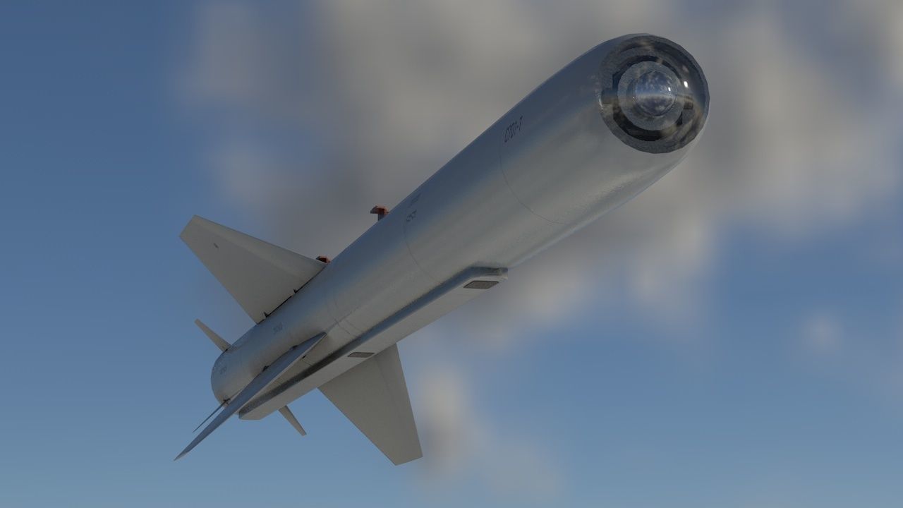 C-701T Air-to-Ground Missile Low-poly 3D model_7