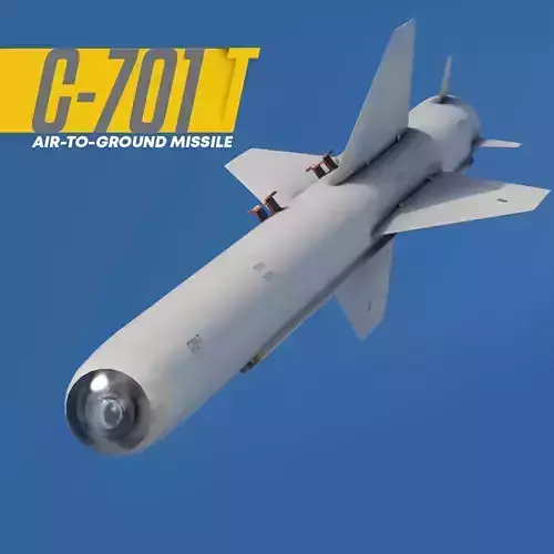 C-701T Air-to-Ground Missile Low-poly 3D model