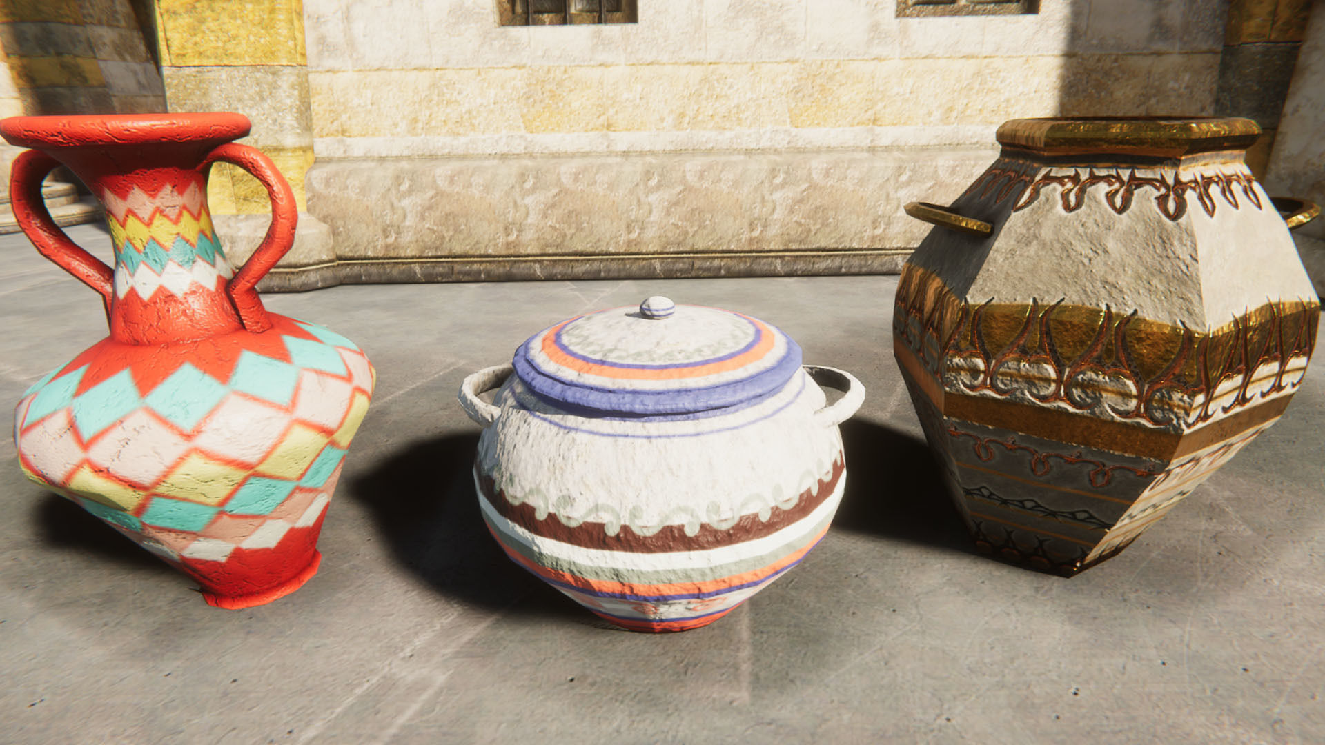 Pots Collection Low-poly 3D model_5