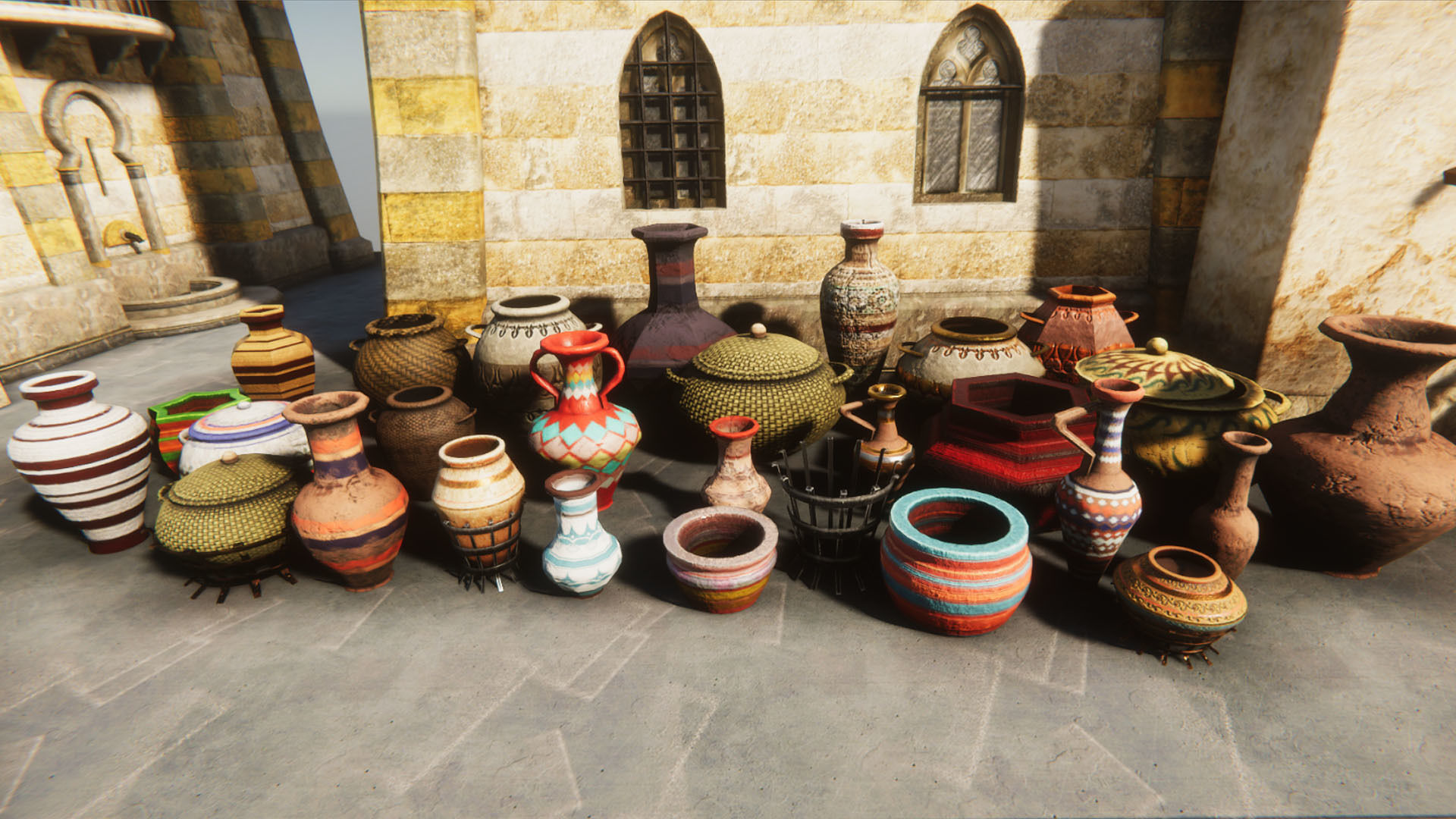 Pots Collection Low-poly 3D model_15