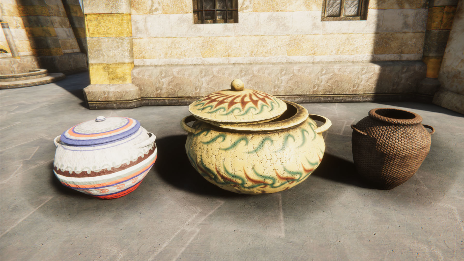 Pots Collection Low-poly 3D model_8