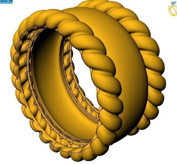 Engagement Ring 3D print model_9