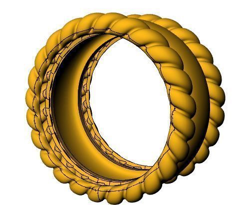 Engagement Ring 3D print model_7