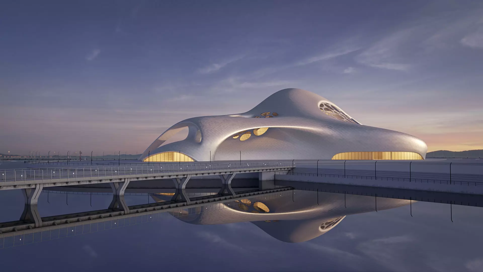 Futuristic building 33 3D model_0