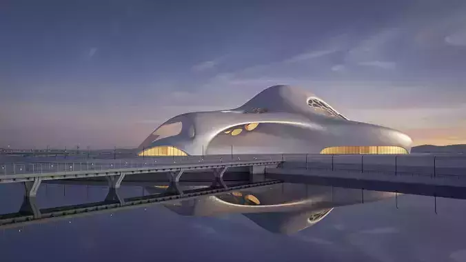 Futuristic building 33 3D model Futuristic building 33 3D model