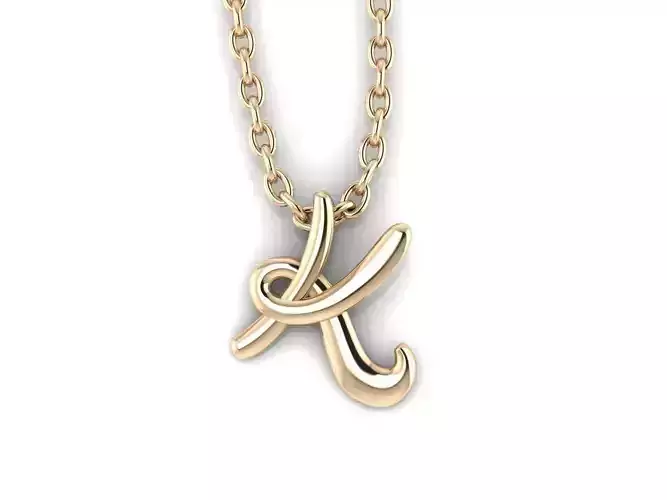 Initial pendant  K 3D print model