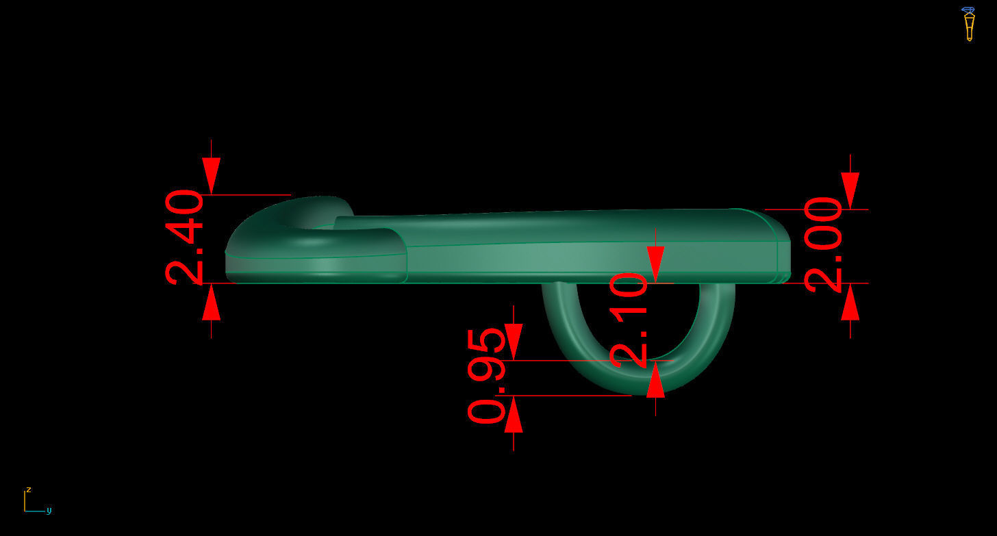 Initial pendant  L 3D print model_10