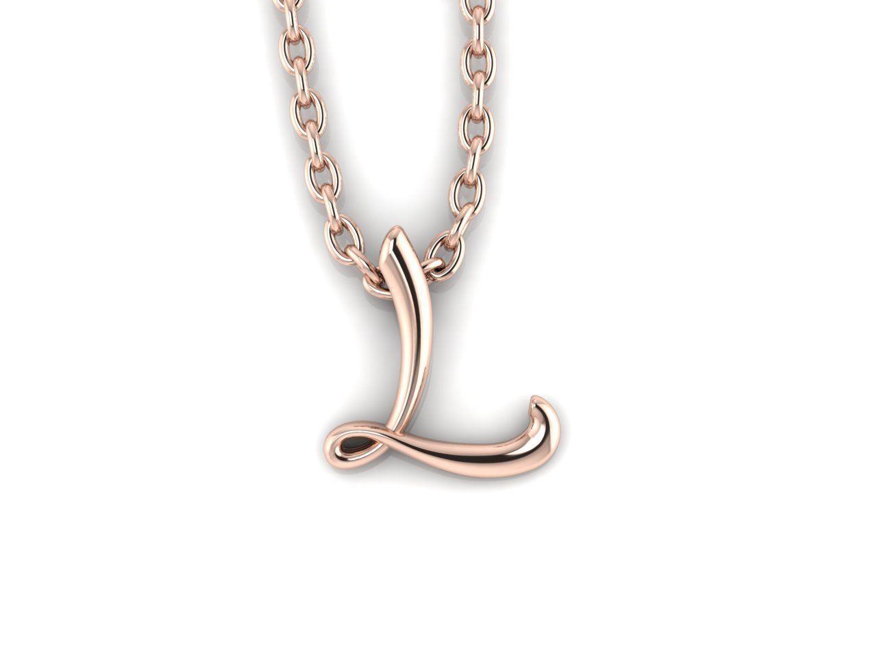 Initial pendant  L 3D print model_2