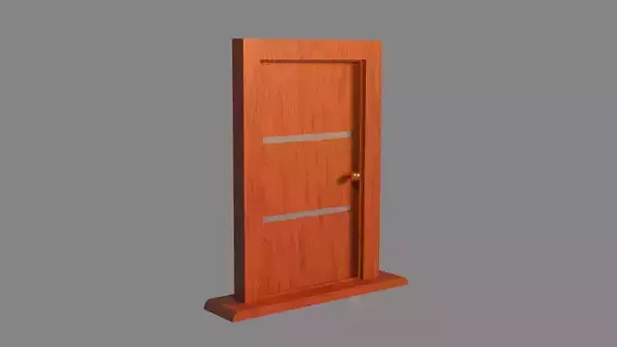 Blender wooden door