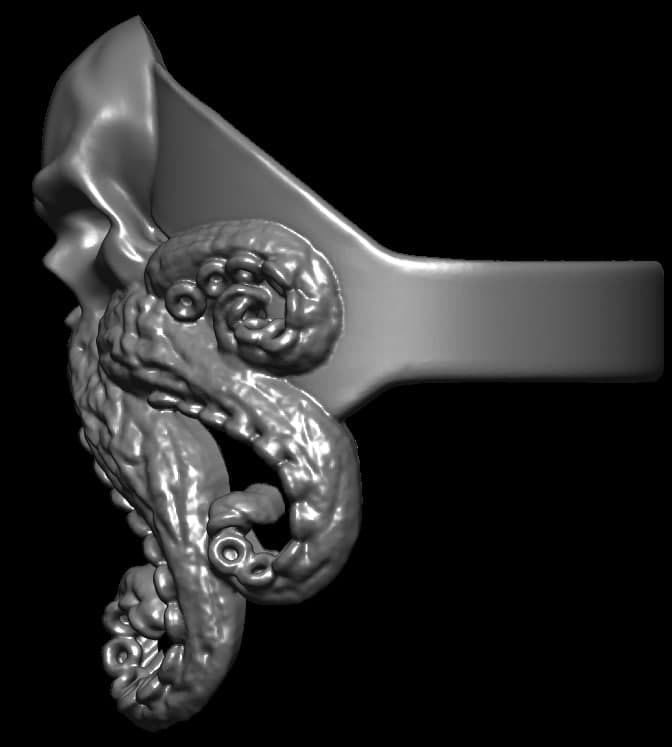 hydra ring 3D print model_3