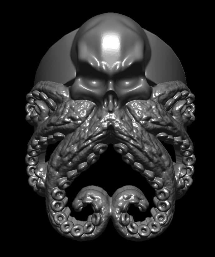 hydra ring 3D print model_4