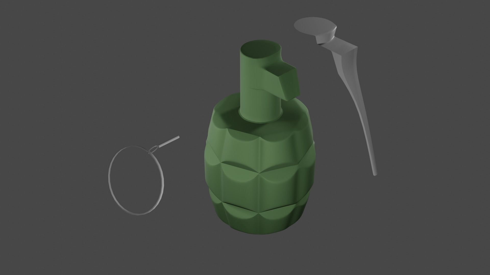 Low Poly Grenade FREE Free low-poly 3D model_1