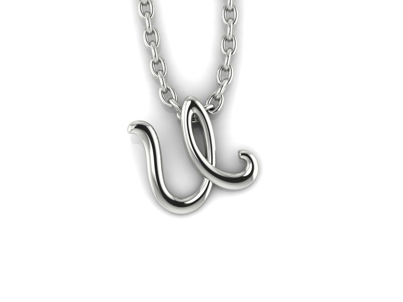 Initial pendant  U 3D print model_1