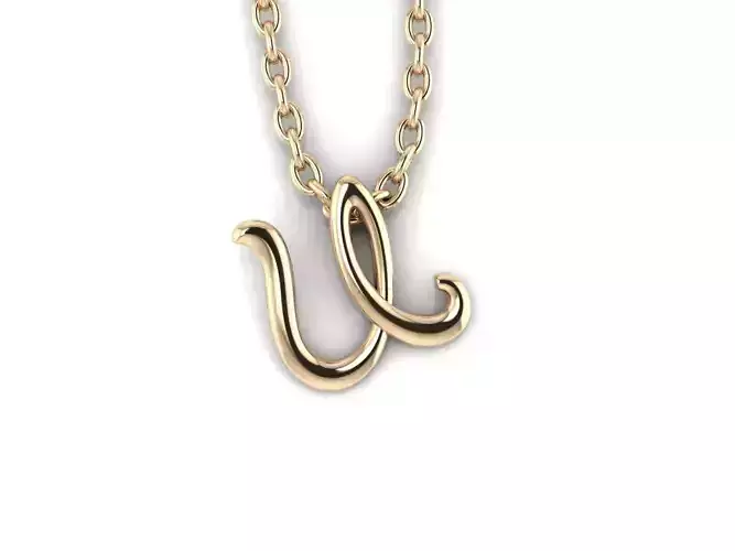 Initial pendant  U