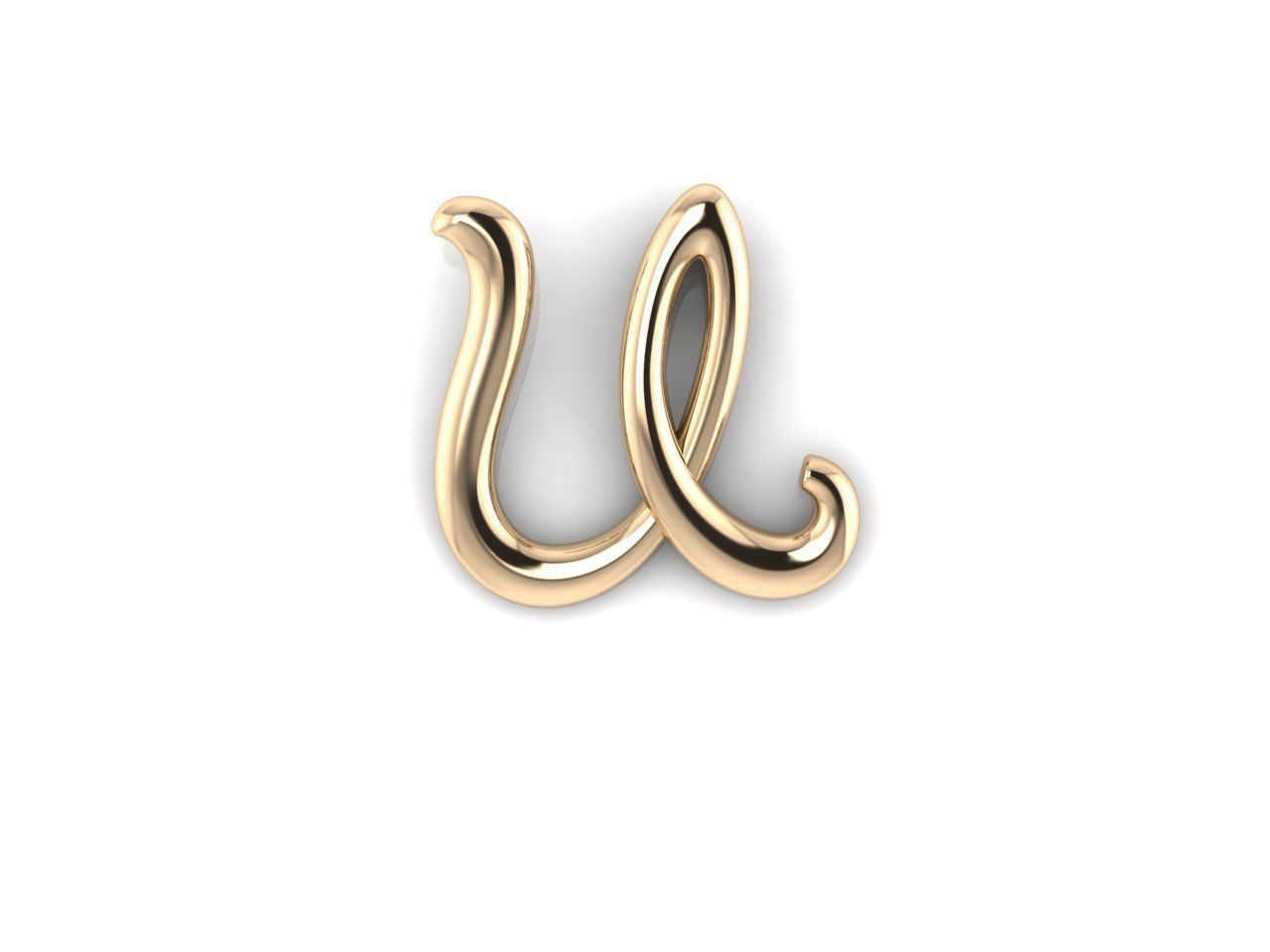 Initial pendant  U 3D print model_3