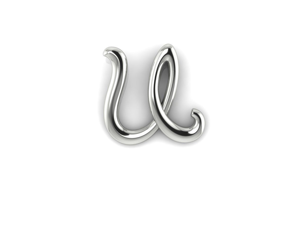 Initial pendant  U 3D print model_4