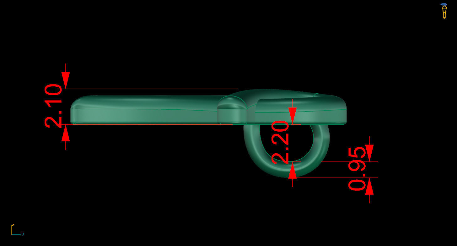 Initial pendant V 3D print model_10