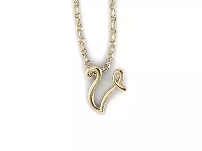 Initial pendant  V