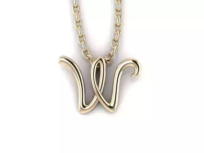 Initial pendant  W