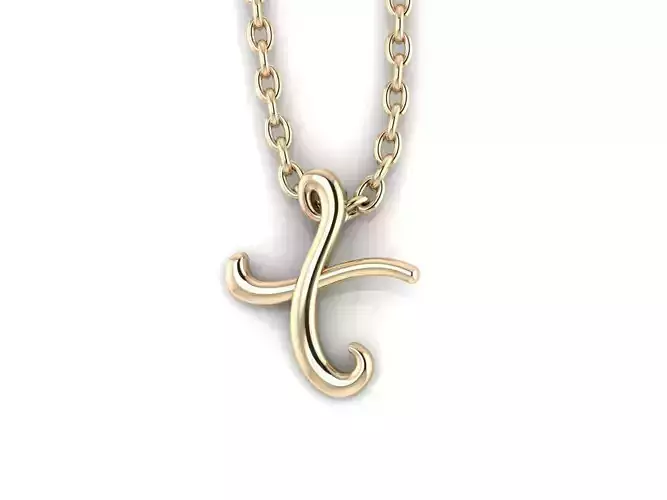 Initial pendant  X