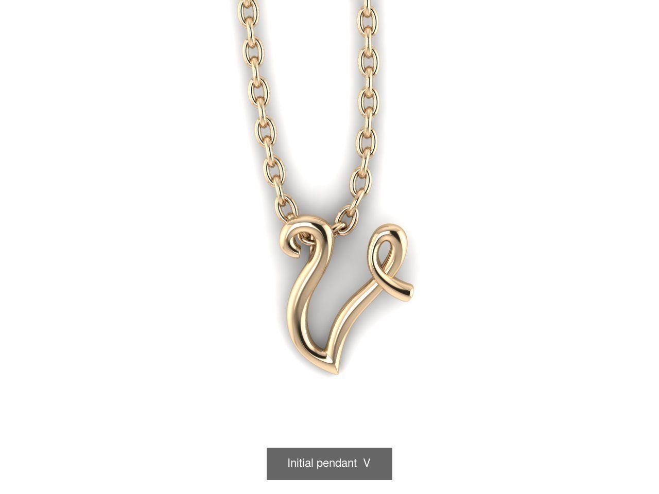 Initials letter pendant 3D Model Collection_22