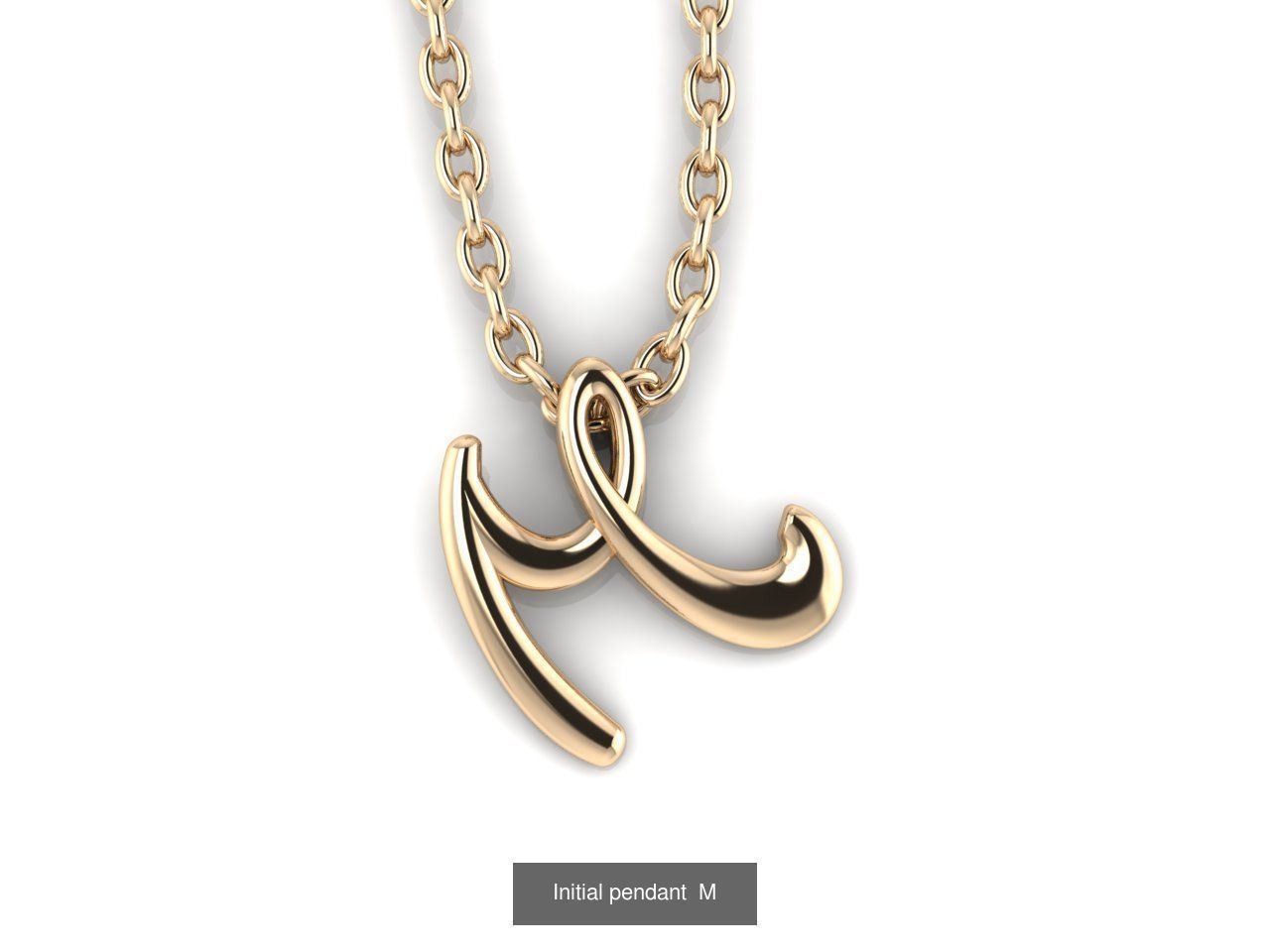 Initials letter pendant 3D Model Collection_13