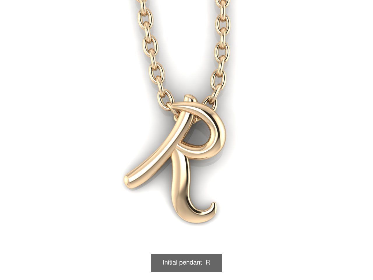 Initials letter pendant 3D Model Collection_18