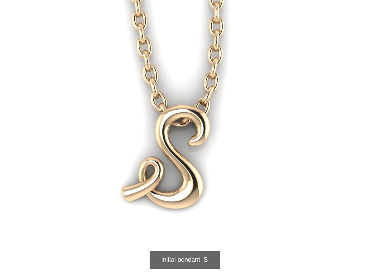 Initials letter pendant 3D Model Collection_19