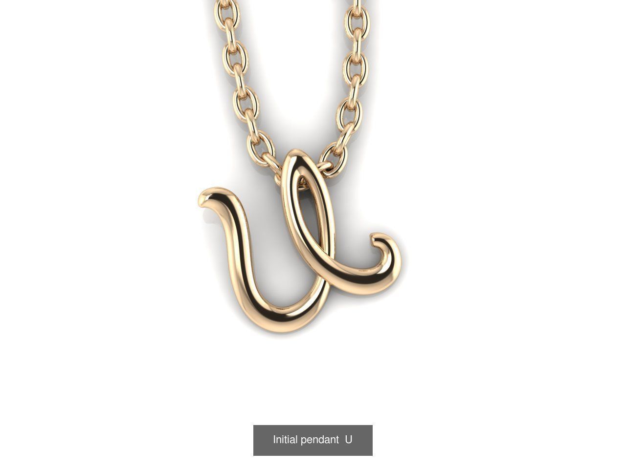Initials letter pendant 3D Model Collection_21
