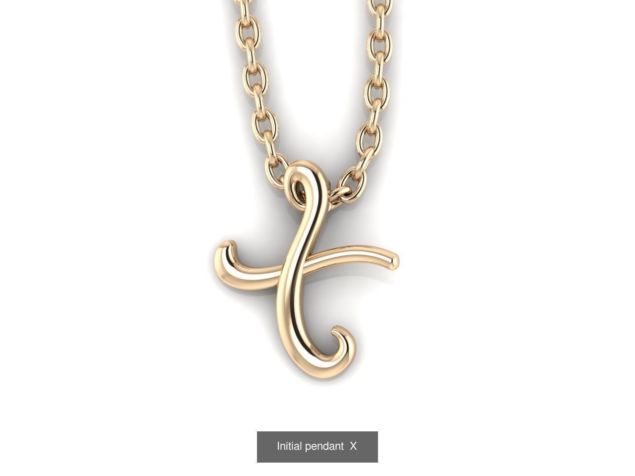 Initials letter pendant 3D Model Collection_24