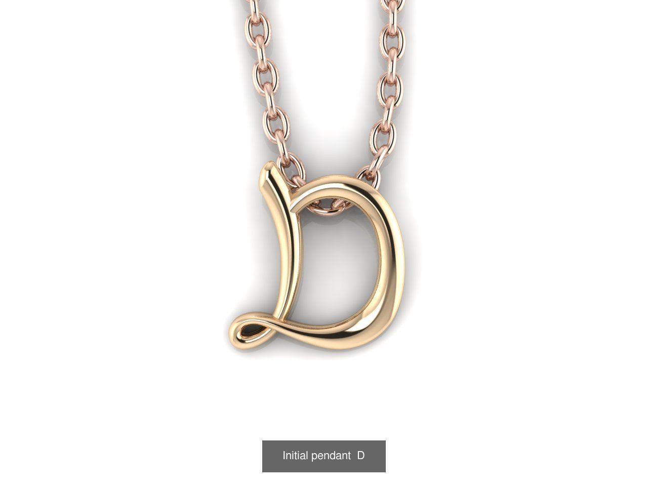 Initials letter pendant 3D Model Collection_4