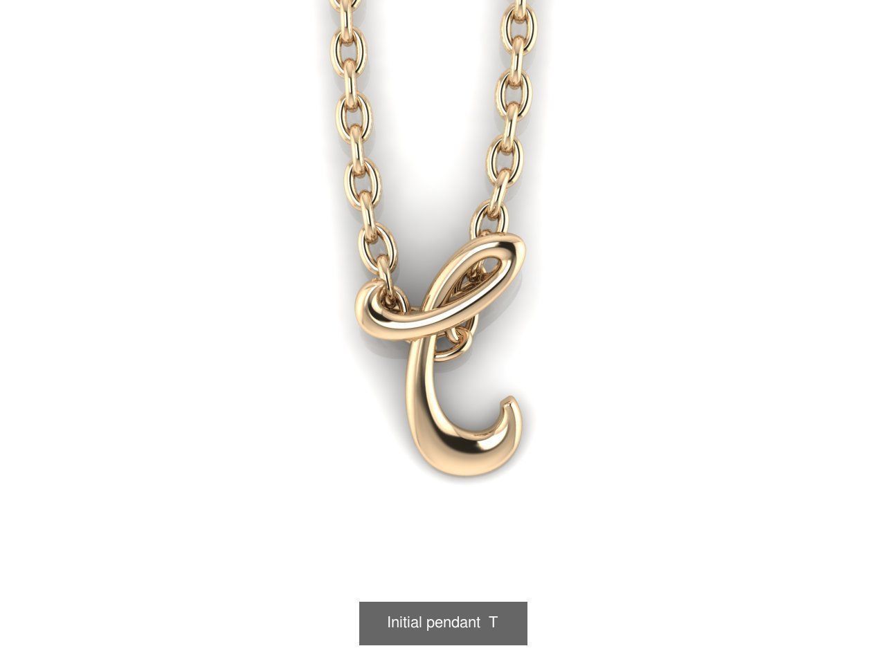 Initials letter pendant 3D Model Collection_20