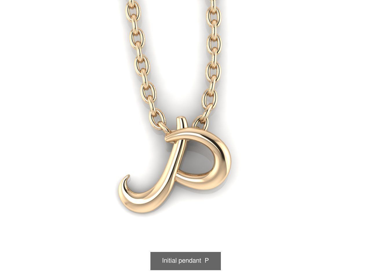 Initials letter pendant 3D Model Collection_16